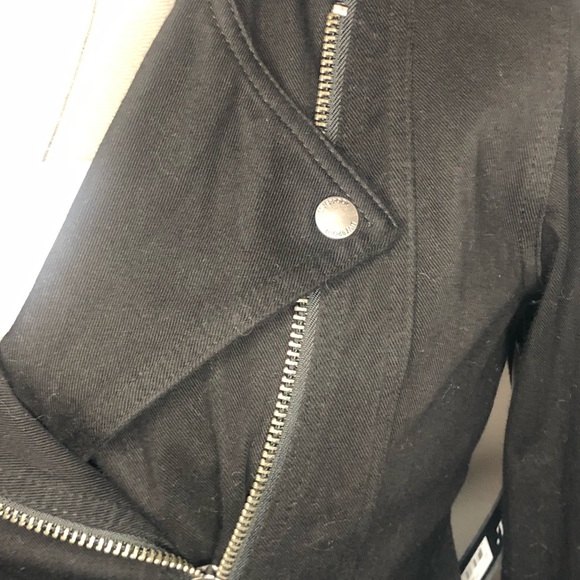 Black Moto Style Jacket - Picture 3 of 8